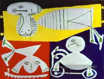 Pablo Picasso œuvres - Françoise Gilot avec Claude et Paloma 1951 cubisme Pablo Picasso